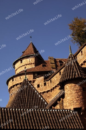 the Fort  Haut-Koenigsbourg near the village of Selestat  in the province of Alsace in France in Europe