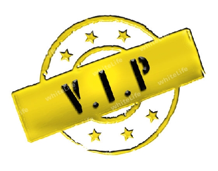 Sign, symbol, stamp or icon for your presentation, for websites and many more named VIP