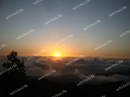 sunrise over the clouds