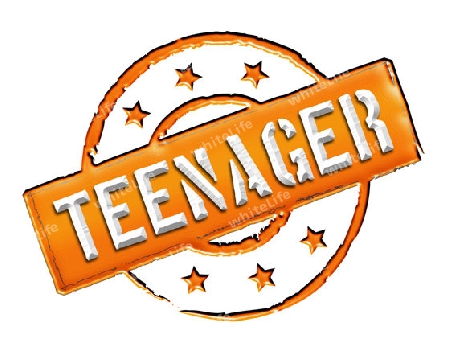 Teenager - Zeichen, Symbol im Retro Stil fuer Praesentationen, Prospekte, Internet, ...