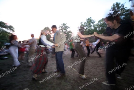 a Summer Festival in a Parc in the old City of Vilnius in the Baltic State of Lithuania,  