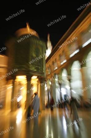 Asien, Naher Osten, Syrien, Damaskus,   Der Innenhof der  Omaijad Moschee im Souq und Altstadt von Damaskus in der Hauptstadt von Syrien. 