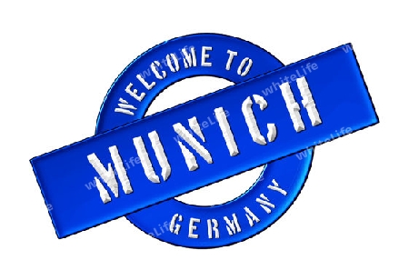 Illustration of WELCOME TO MUNICH as Banner for your presentation, website, inviting...