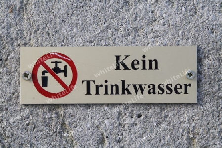 schild kein trinkwasser