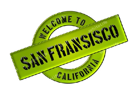 Illustration of WELCOME TO SAN FRANSISCO as Banner for your presentation, website, inviting...