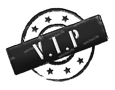 Sign, symbol, stamp or icon for your presentation, for websites and many more named VIP