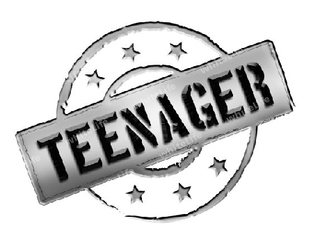 Teenager - Zeichen, Symbol im Retro Stil fuer Praesentationen, Prospekte, Internet, ...