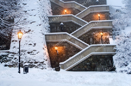 Bratislava - Burgstiege in Winter