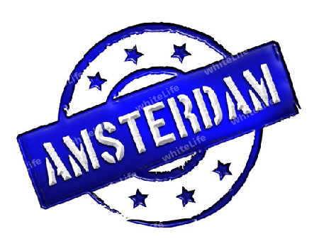 Sign and stamp for your presentation, for websites and many more named Amsterdam