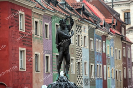 Der  Stray Rynek Platz  in der Altstadt von Poznan im westen von Polen. 