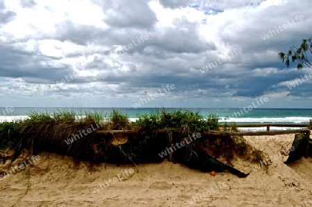 cloudy day on the beach