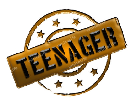 Teenager - Zeichen, Symbol im Retro Stil fuer Praesentationen, Prospekte, Internet, ...