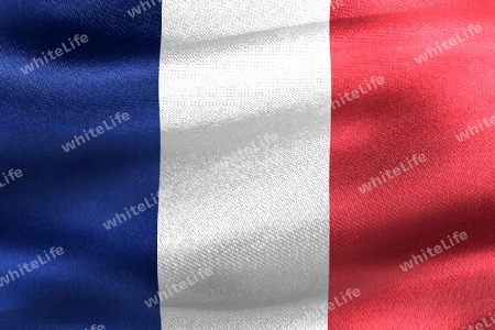 France flag - realistic waving fabric flag