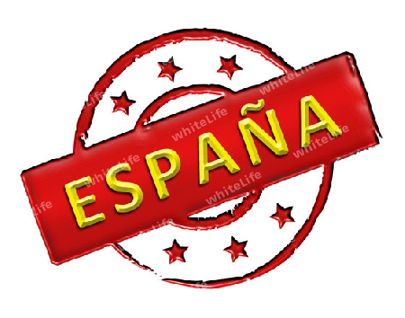 Sign and stamp named SPAIN for your presentation, for websites and many more.