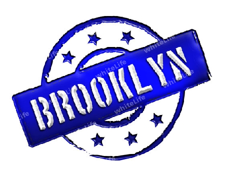 Sign, symbol, stamp or icon for your presentation, for websites and many more named BROOKLYN 