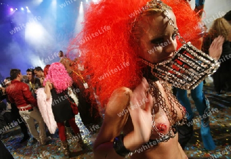 the carneval in the city of Las Palmas on the Island Gran Canary on the Canary Island of Spain in the Atlantic Ocean. 