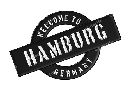 Illustration of WELCOME TO HAMBURG as Banner for your presentation, website, inviting...