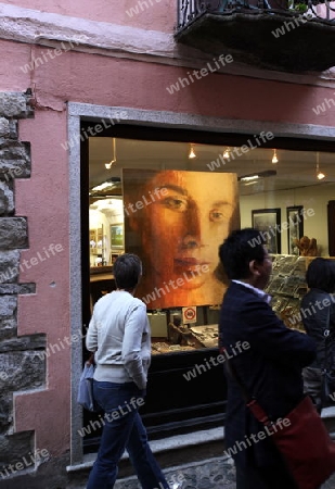 a Shop in the Fishingvillage of Orta on the Lake Orta in the Lombardia  in north Italy. 