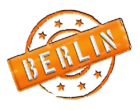 Sign and stamp for your presentation, for websites and many more named BERLIN