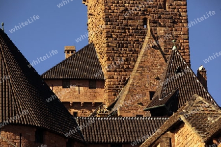 the Fort  Haut-Koenigsbourg near the village of Selestat  in the province of Alsace in France in Europe