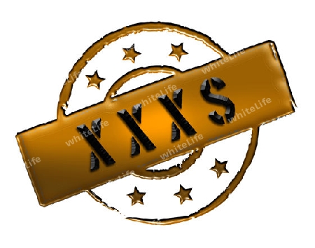 Sign, symbol, stamp or icon for your presentation, for websites and many more named XXXS