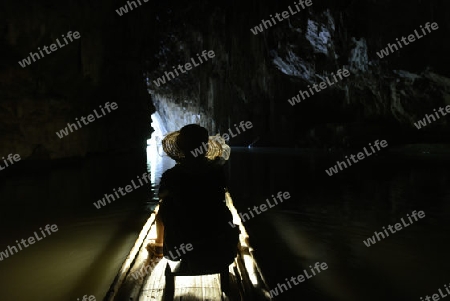 Die Hoehle Cave Pangmapha in der Bergregion von Soppong im norden von Thailand in Suedostasien.