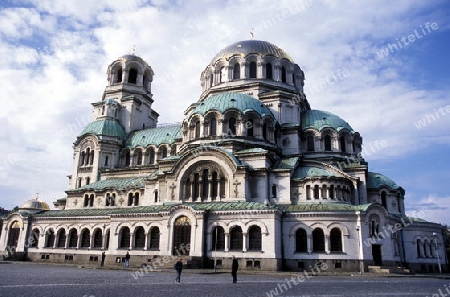 The Nevski church in the city of Sofia in Bulgaria in east Europe.