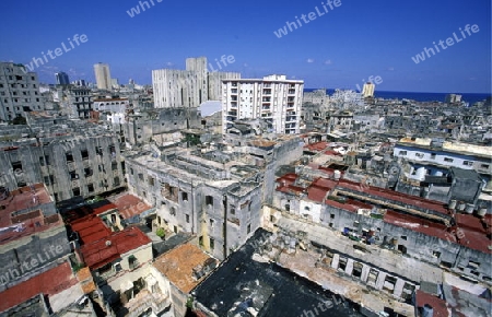 the old town of the city Havana on Cuba in the caribbean sea.