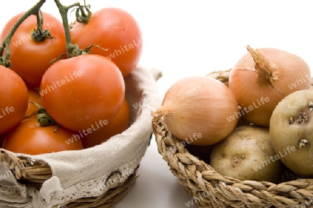 Tomaten und Zwiebeln