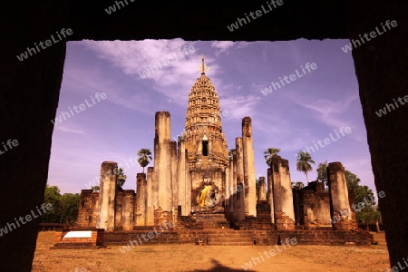 Der Wat Phra Si Ratana Mahathat im Si Satchanalai-Chaliang Historical Park rund 50 Km von Sukhothai in der Provinz Sukhothai im Norden von Thailand in Suedostasien.