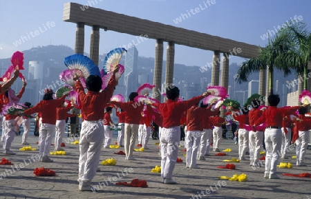 Traditional Women at the Chinese newyear in Hong Kong in the south of China in Asia.