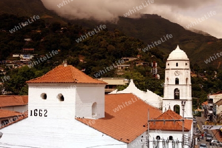 Suedamerika, Karibik, Venezuela, Anden, Trujillo, Straase, Kolonial, Altstadt, Architektur, Kirche, Plaza Bolivar, Landschaft, Bergdorf, Dorf, Wetter, Stimmung