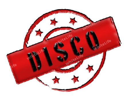 Sign, symbol, stamp or icon for your presentation, for websites and many more named DISCO