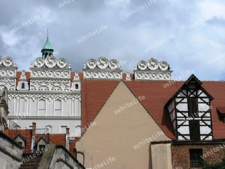 Altstadt und Schlossfassade in Stettin