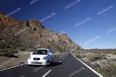 The Volcano Teide on the Island of Tenerife on the Islands of Canary Islands of Spain in the Atlantic.  