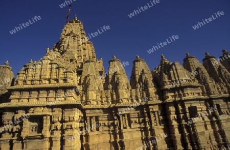 the inside of the Maharadja  Palace in the town of Jaisalmer in the province of Rajasthan in India.