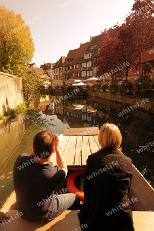 the old city of Colmar in  the province of Alsace in France in Europe