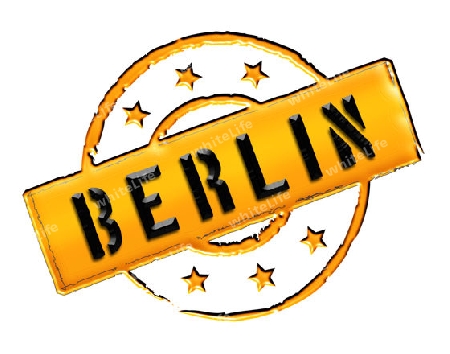 Sign and stamp for your presentation, for websites and many more named BERLIN