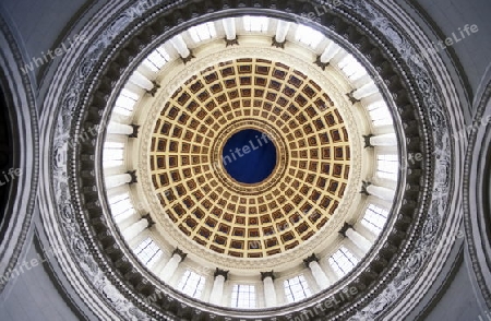 the roof of the capitolio National in the old town of the city Havana on Cuba in the caribbean sea.