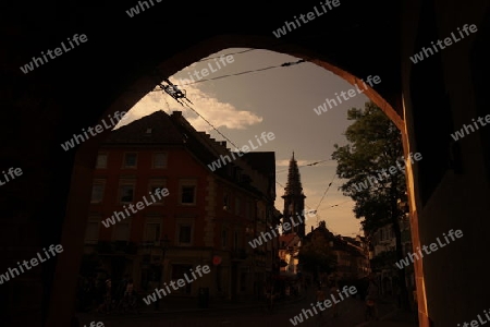  the old town of Freiburg im Breisgau in the Blackforest in the south of Germany in Europe.