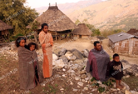 Kinder in einem Bauerndorf beim Bergdorf Maubisse suedlich von Dili in Ost Timor auf der in zwei getrennten Insel Timor in Asien.