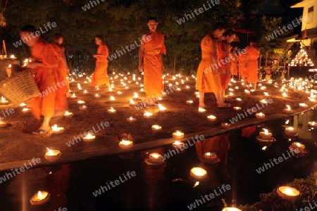 Die Architektur des Wat Phan Tao Tempel in Chiang Mai im Norden von Thailand. 