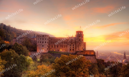 Heidelberger Schloss - Abendrot