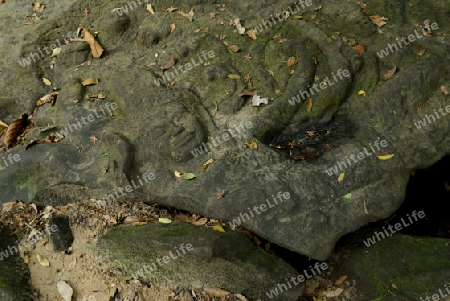 The Tempel Ruin of  Kbal Spean 50 Km northeast of in the Temple City of Angkor near the City of Siem Riep in the west of Cambodia.