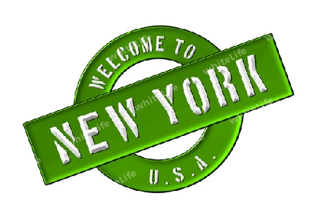 Illustration of WELCOME TO NEW YORK as Banner for your presentation, website, inviting...