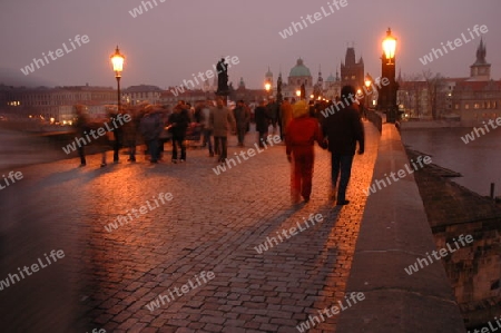 Karlsbr?cke in Prag; Blick zur Kleinseite