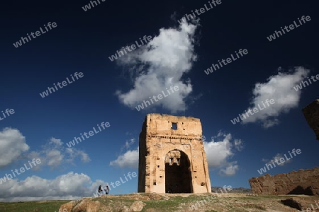 The Citywall in the old City in the historical Town of Fes in Morocco in north Africa.