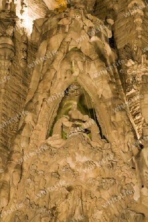 Barcelona - detail von Sagrada la Familia Katedrale