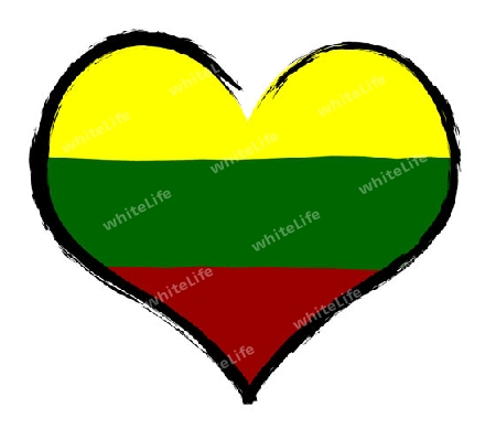 Lithuania - The beloved country as a symbolic representation as heart - Das geliebte Land als symbolische Darstellung als Herz