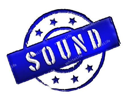 SOUND - Zeichen, Symbol im Retro Stil fuer Praesentationen, Prospekte, Internet, ...